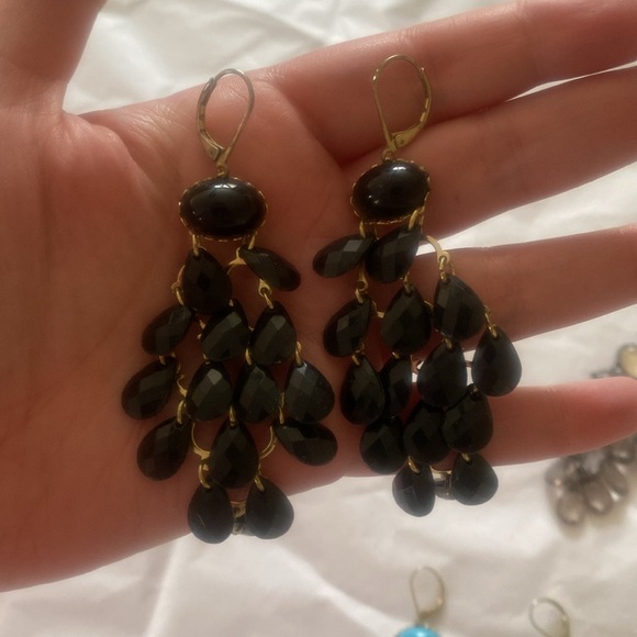 Set of 3 teardrop chandelier earrings - Picture 3 of 8